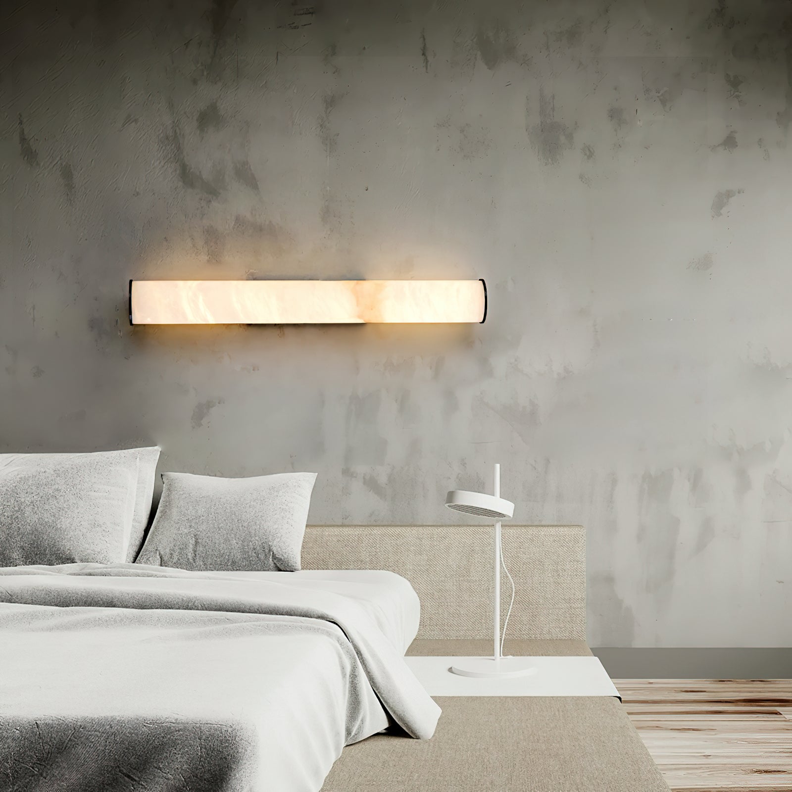 Arcus Elegance Brass Alabaster Sconce Wall Lamp - Letslighting