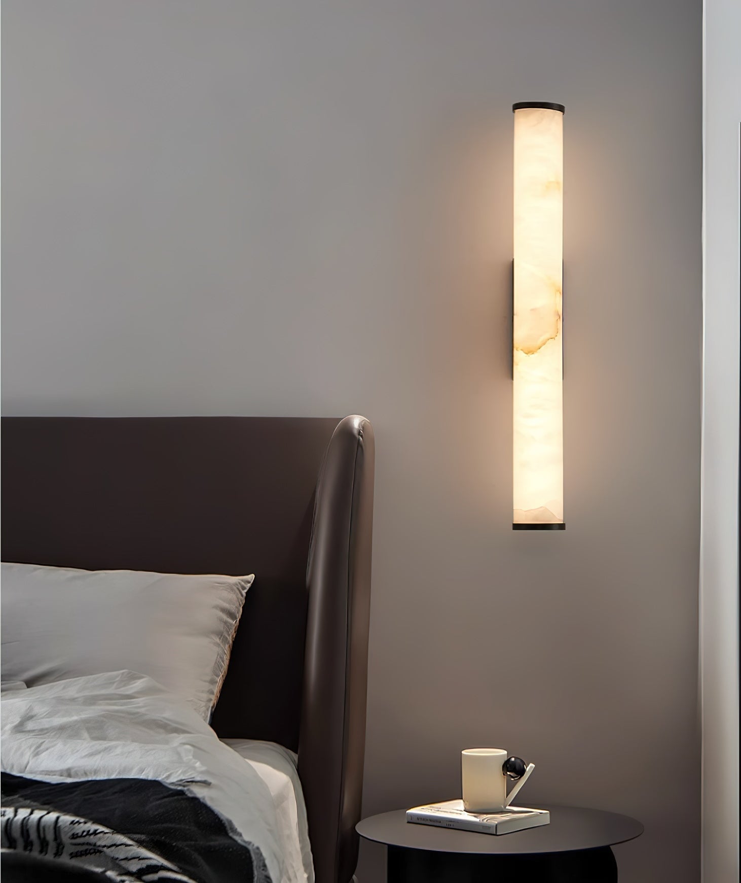Arcus Elegance Brass Alabaster Sconce Wall Lamp - Letslighting