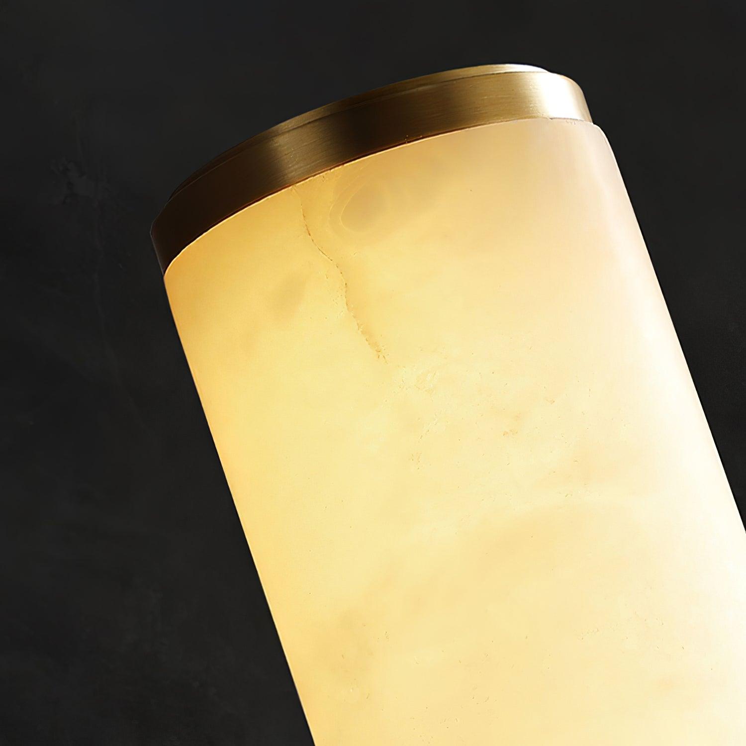 Kristy Alabaster Vertical Cylindrical Wall Lamp - Letslighting