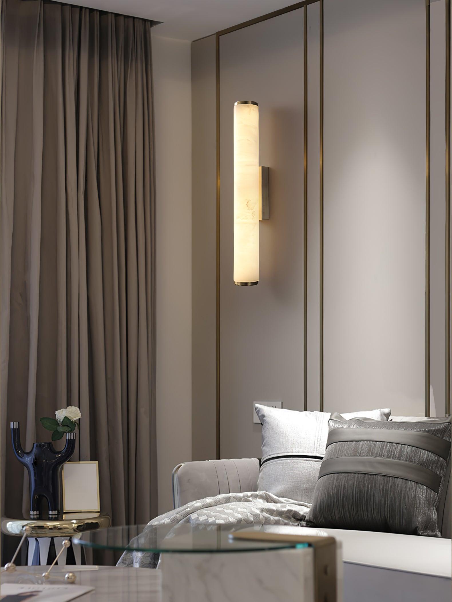 Nyvynor Rectangular Alabaster Wall Light - Letslighting