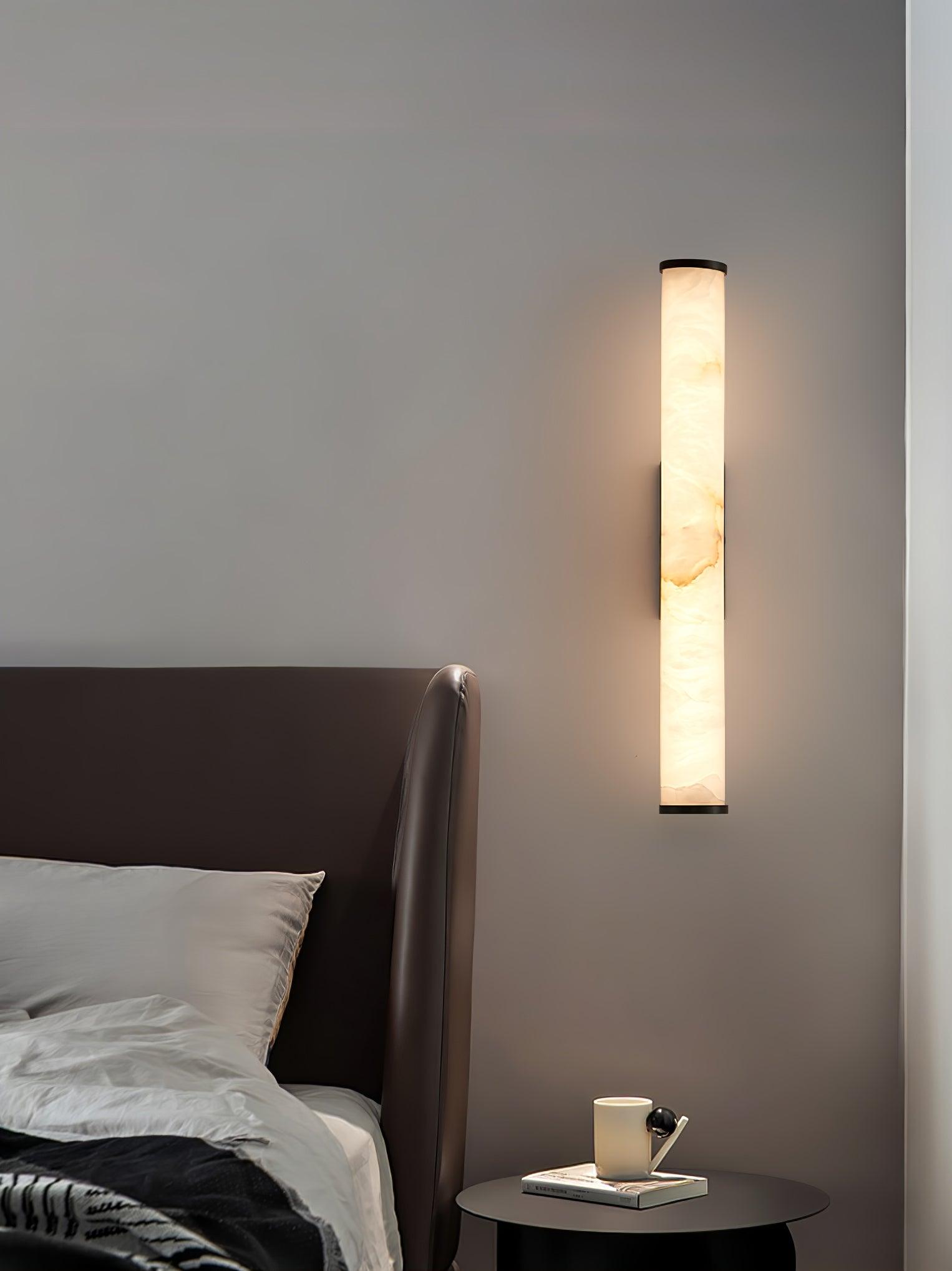 Nyvynor Rectangular Alabaster Wall Light - Letslighting