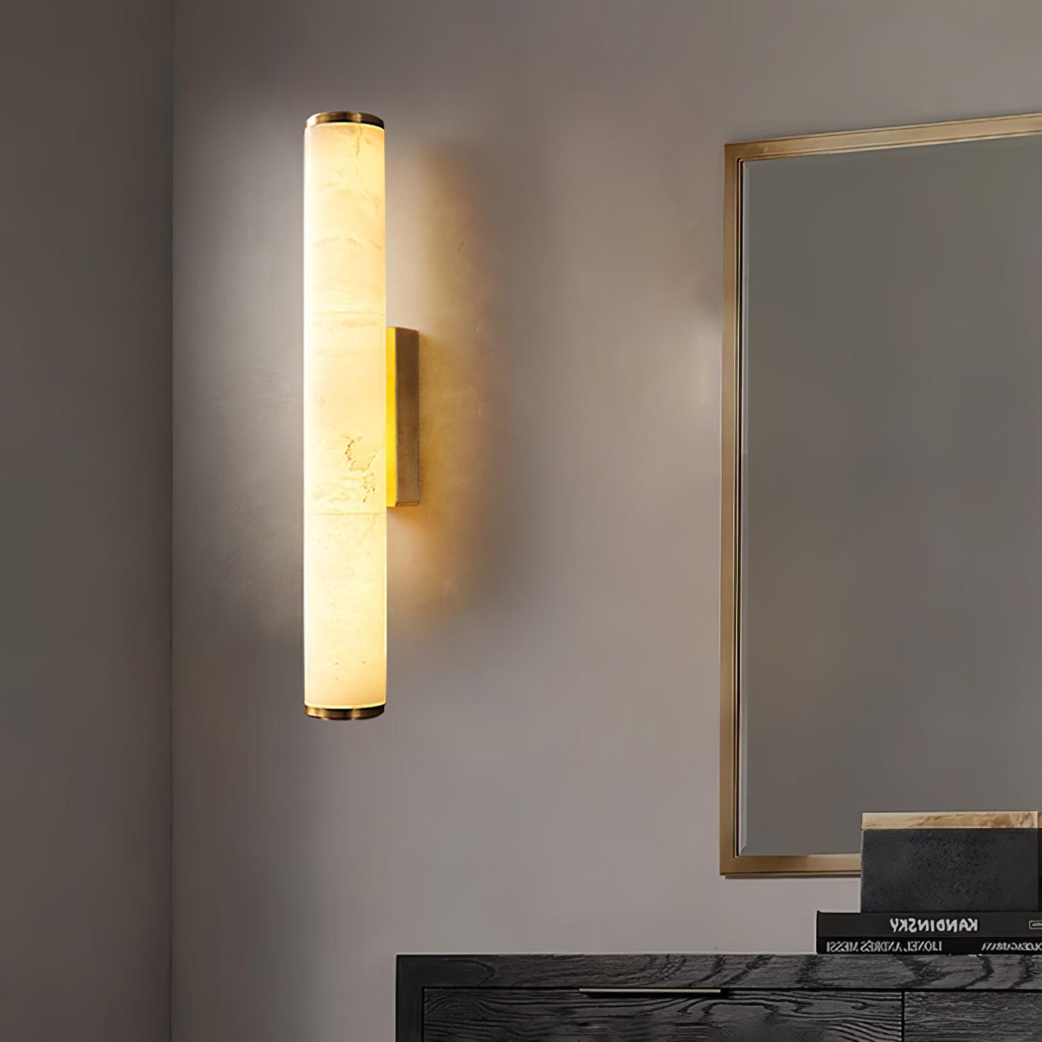 Nyvynor Rectangular Alabaster Wall Light - Letslighting