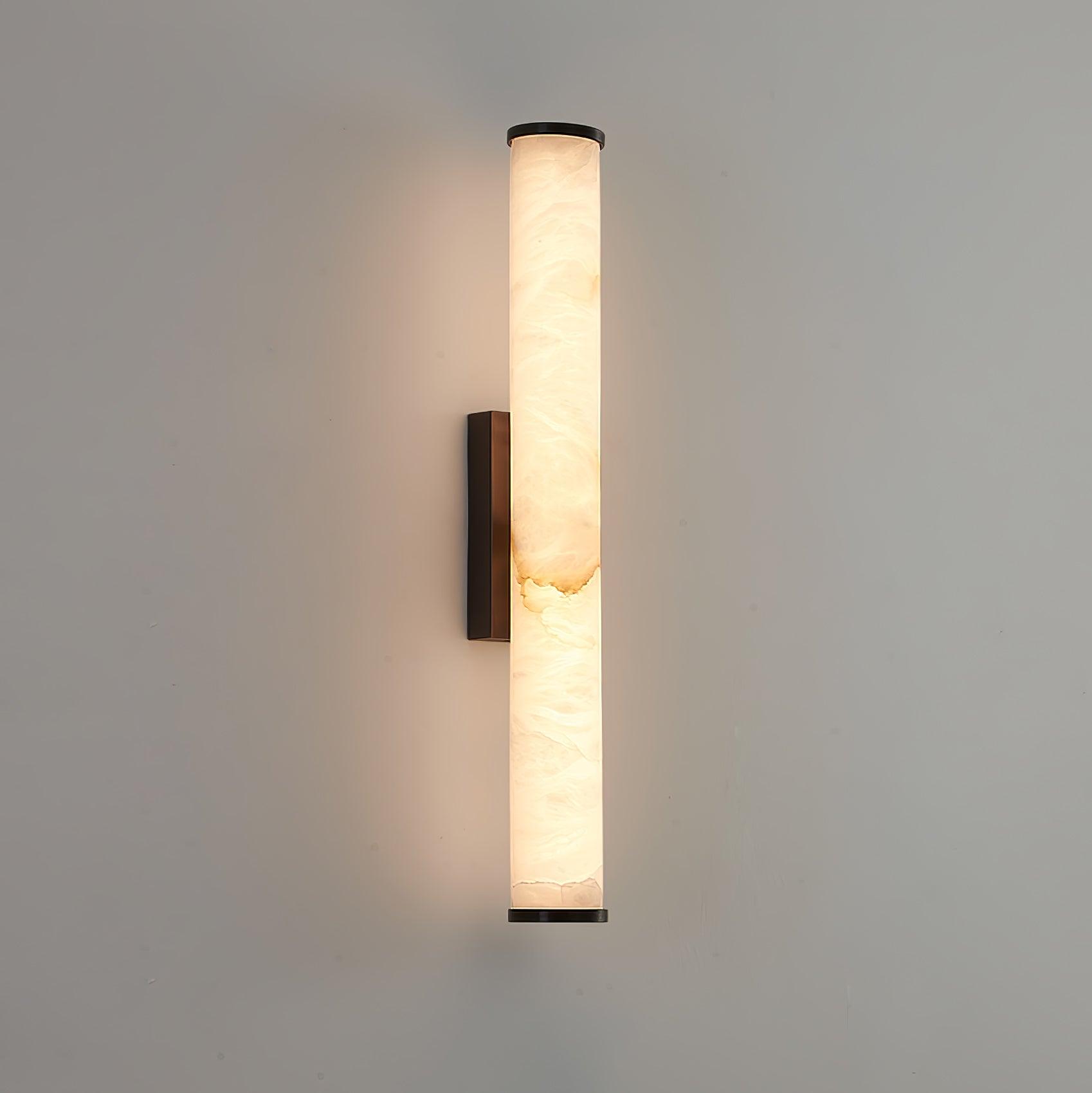 Kristy Alabaster Vertical Cylindrical Wall Lamp - Letslighting