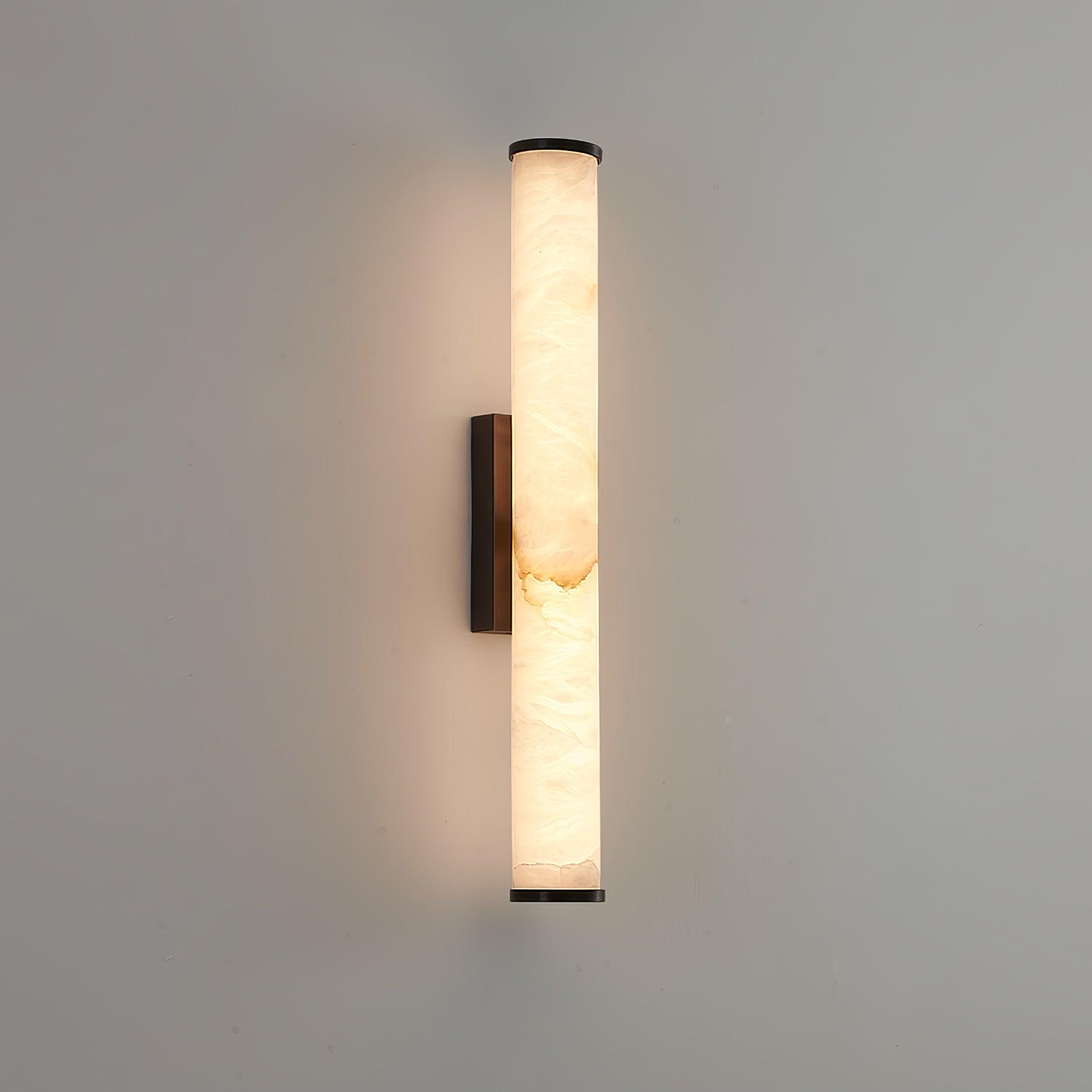 Kristy Alabaster Vertical Cylindrical Wall Lamp - Letslighting
