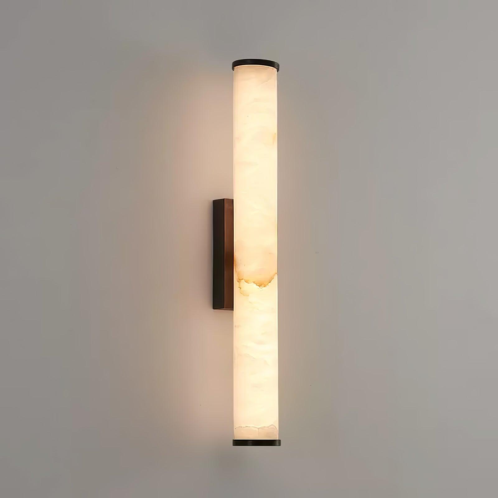 Kristy Alabaster Vertical Cylindrical Wall Lamp - Letslighting