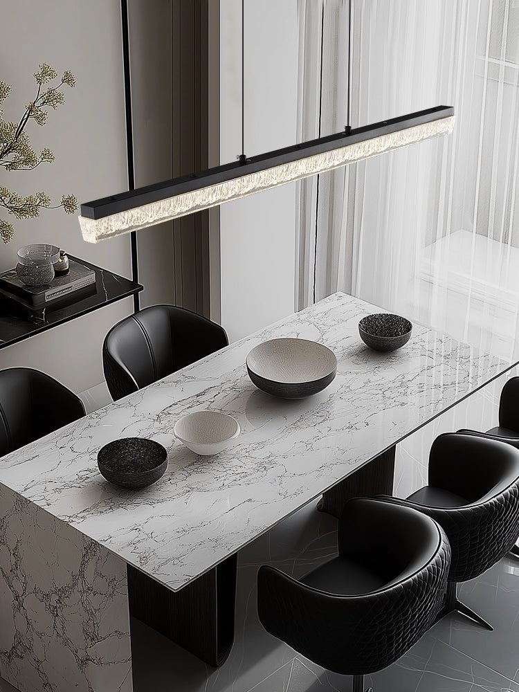 Lustra Pendant Light Black Acrylic Linear - Letslighting