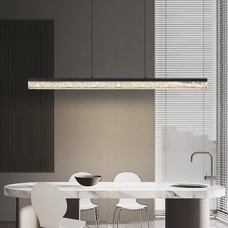Lustra Pendant Light Black Acrylic Linear - Letslighting