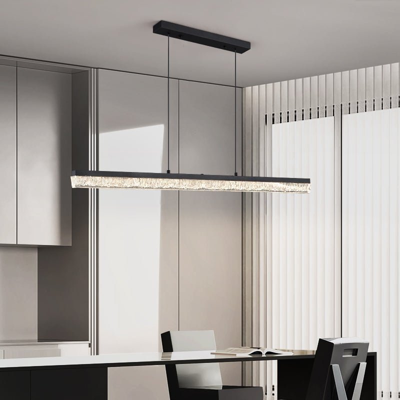 Lustra Pendant Light Black Acrylic Linear - Letslighting