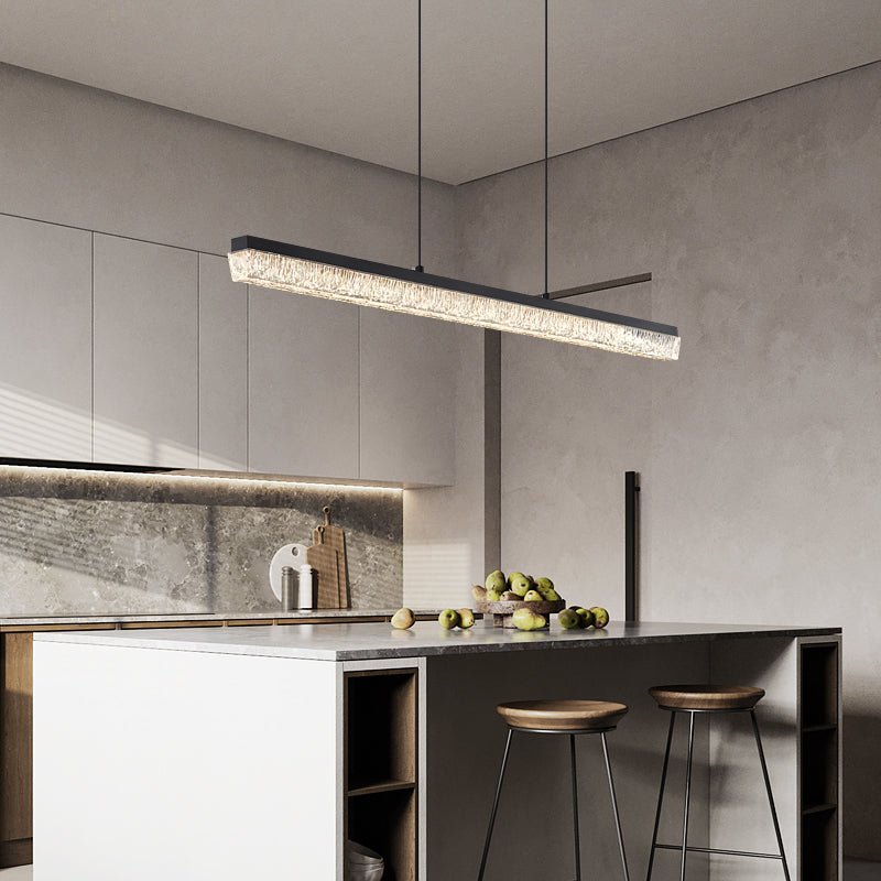 Lustra Pendant Light Black Acrylic Linear - Letslighting