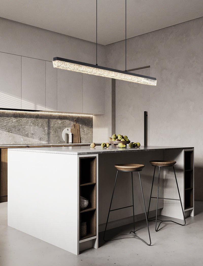 Lustra Pendant Light Black Acrylic Linear - Letslighting