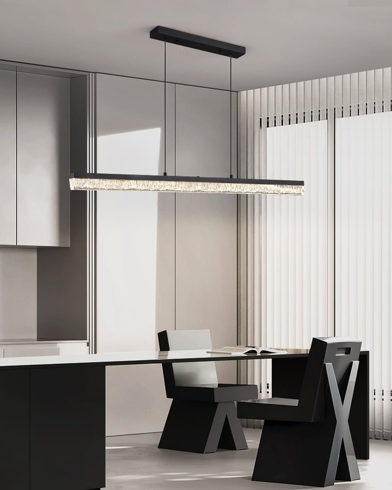 Lustra Pendant Light Black Acrylic Linear - Letslighting