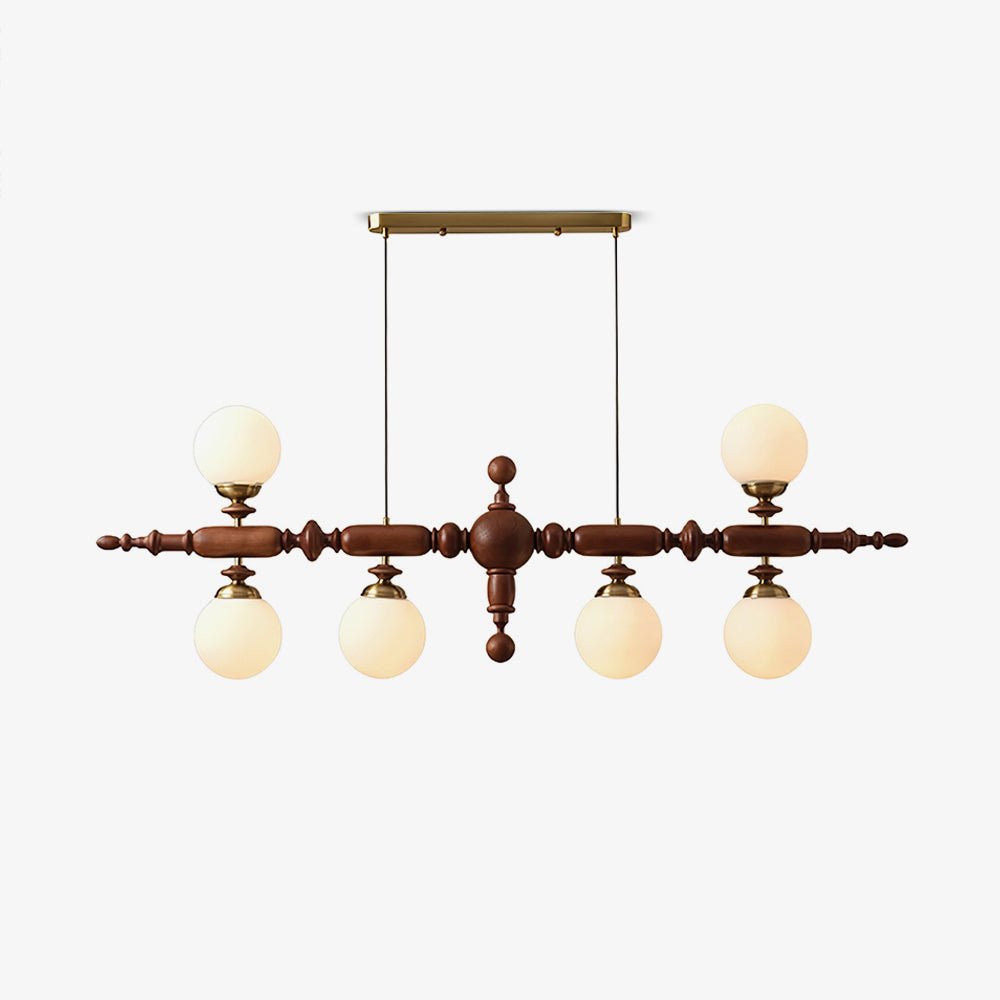 Isilira Classic Wood Glass Linear Pendant Light - Letslighting