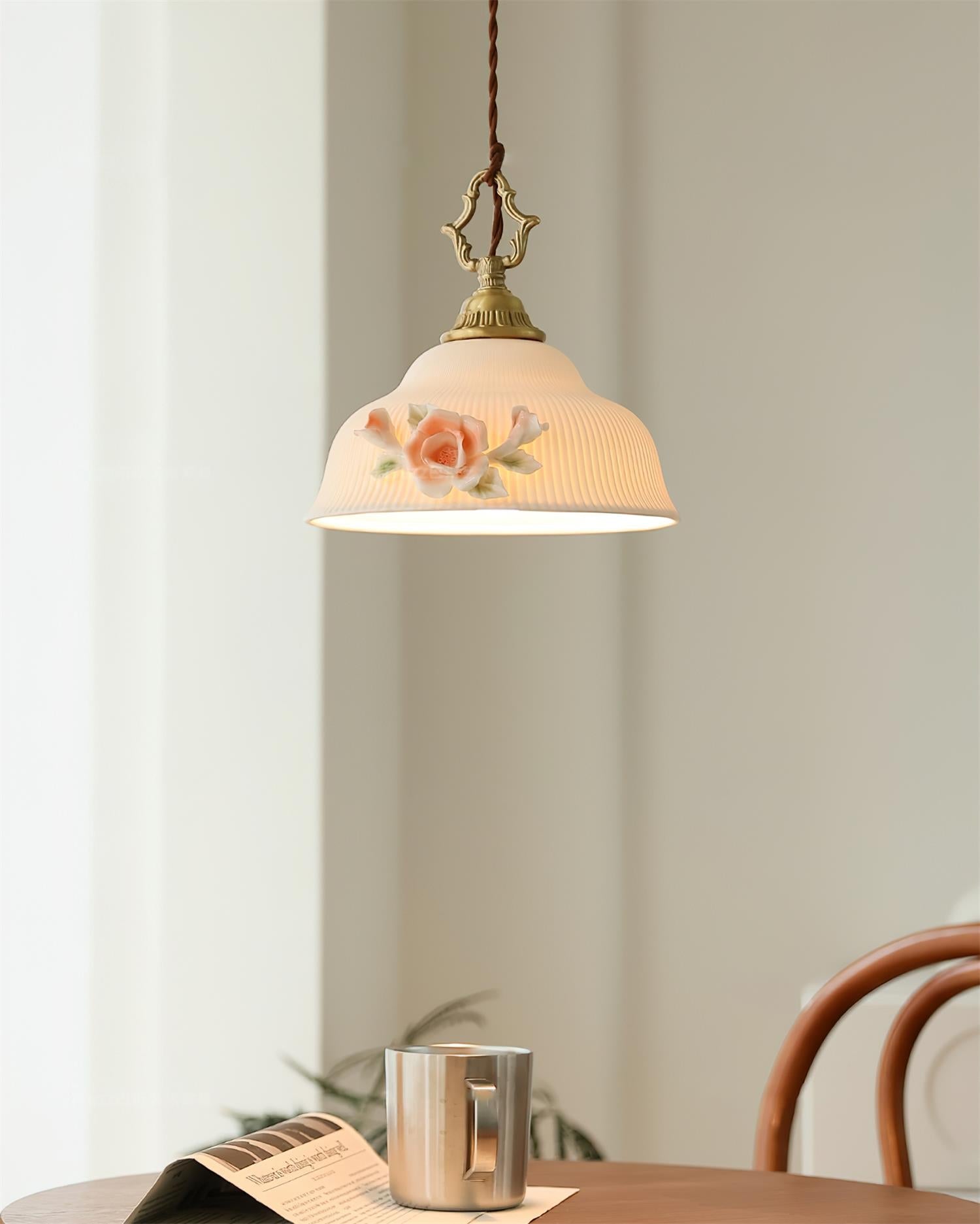 Camellia Pendant Lamp Romantic Porcelain Blossom - Letslighting
