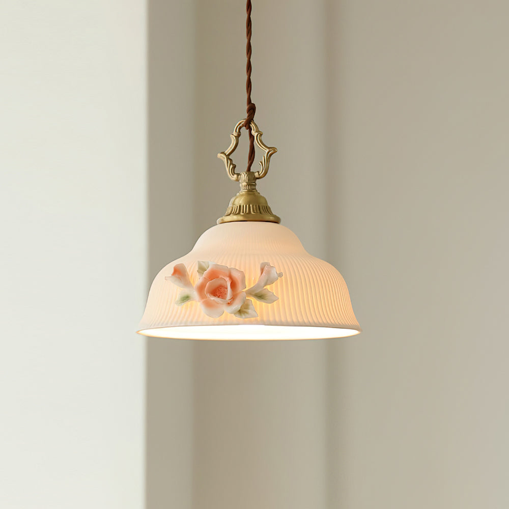 Camellia Pendant Lamp Romantic Porcelain Blossom - Letslighting