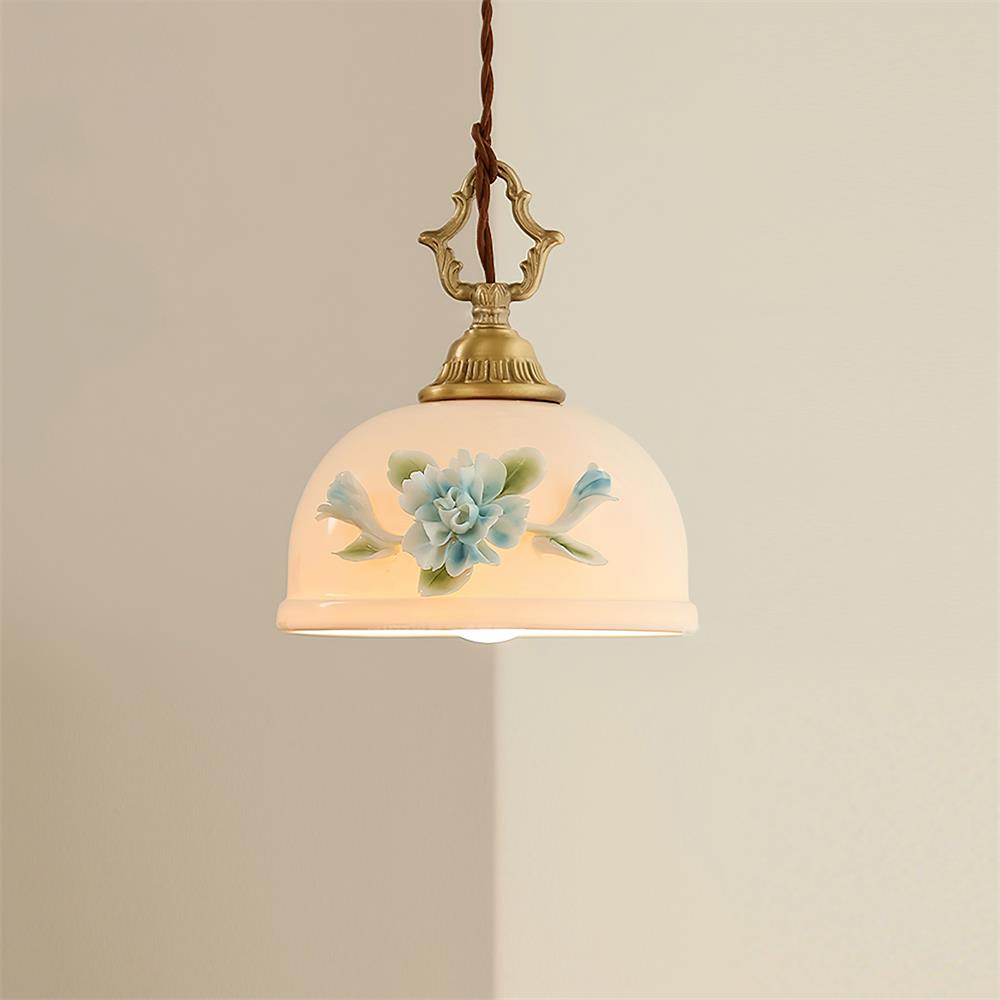 Camellia Pendant Lamp Romantic Porcelain Blossom - Letslighting