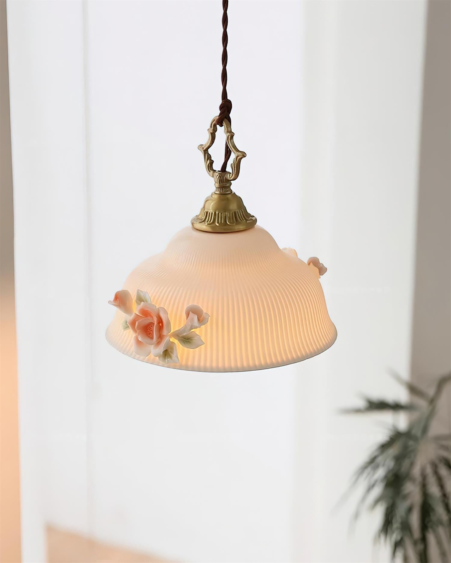 Camellia Pendant Lamp Romantic Porcelain Blossom - Letslighting