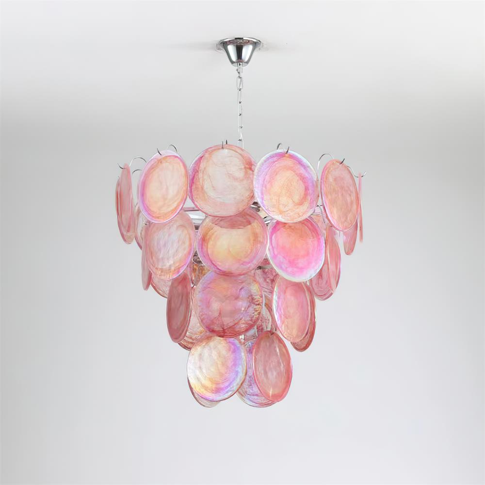 Camisa Chandelier Murano Glass Disc Layers - Letslighting