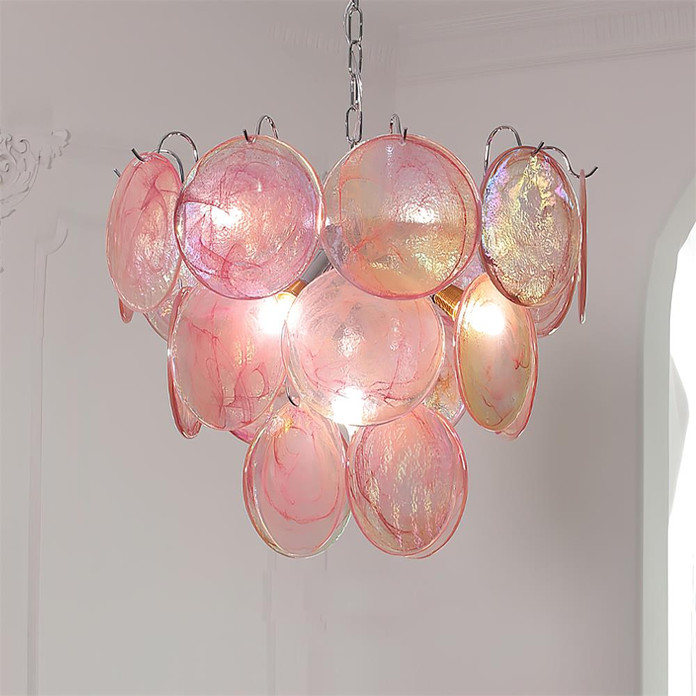 Camisa Chandelier Murano Glass Disc Layers - Letslighting