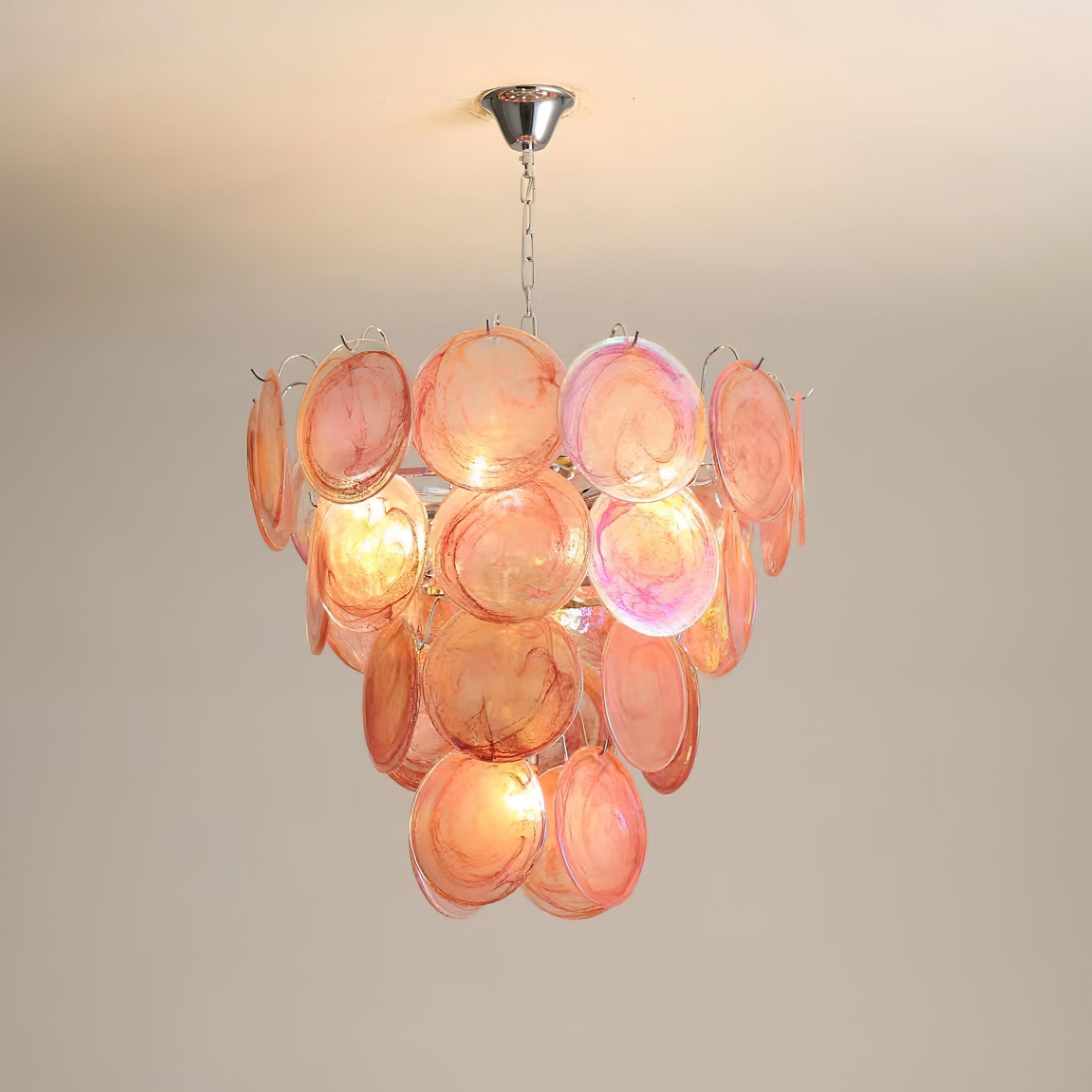 Camisa Chandelier Murano Glass Disc Layers - Letslighting