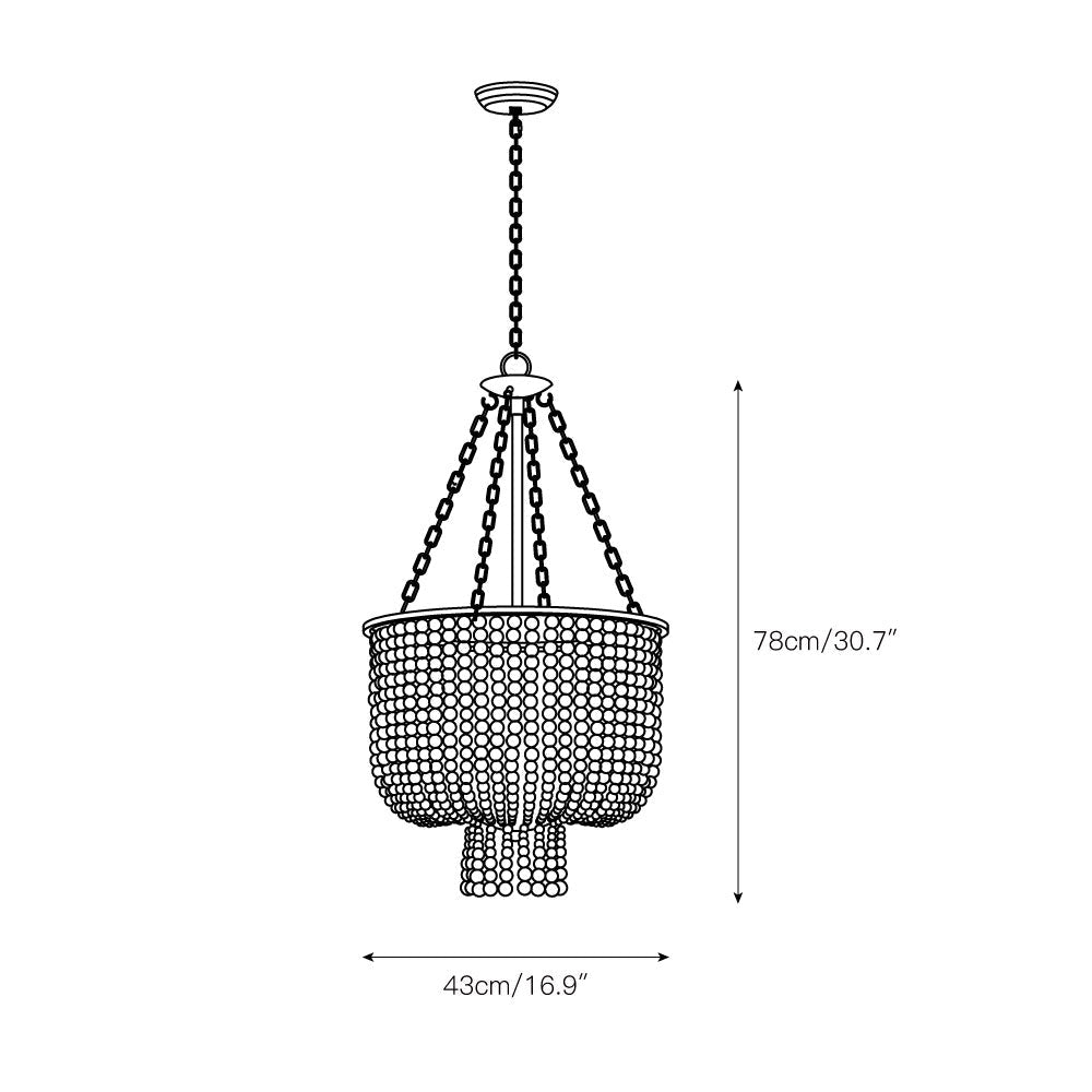 Opal Postmodern Luxury Wooden Chandelier - Letslighting