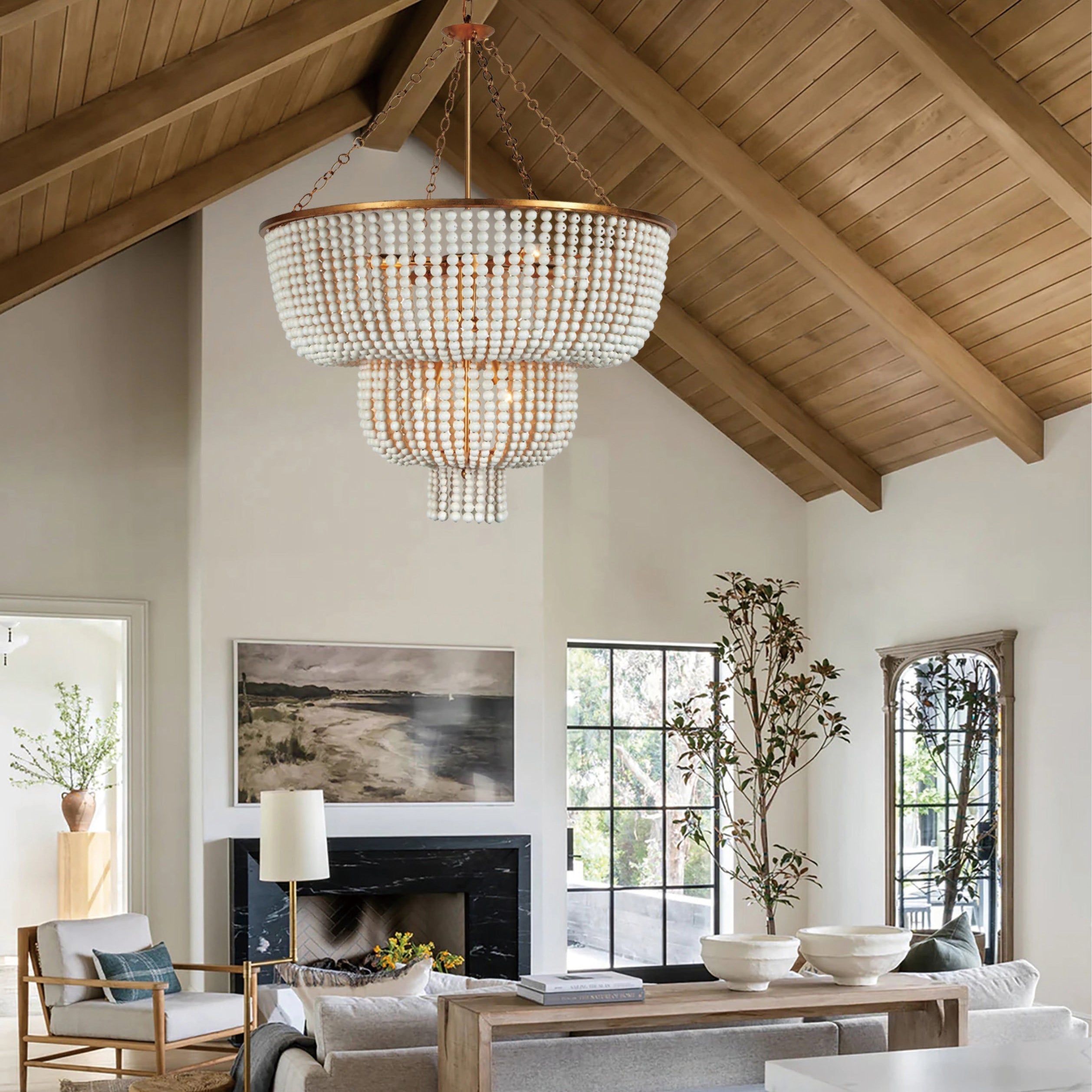 Opal Postmodern Luxury Wooden Chandelier - Letslighting