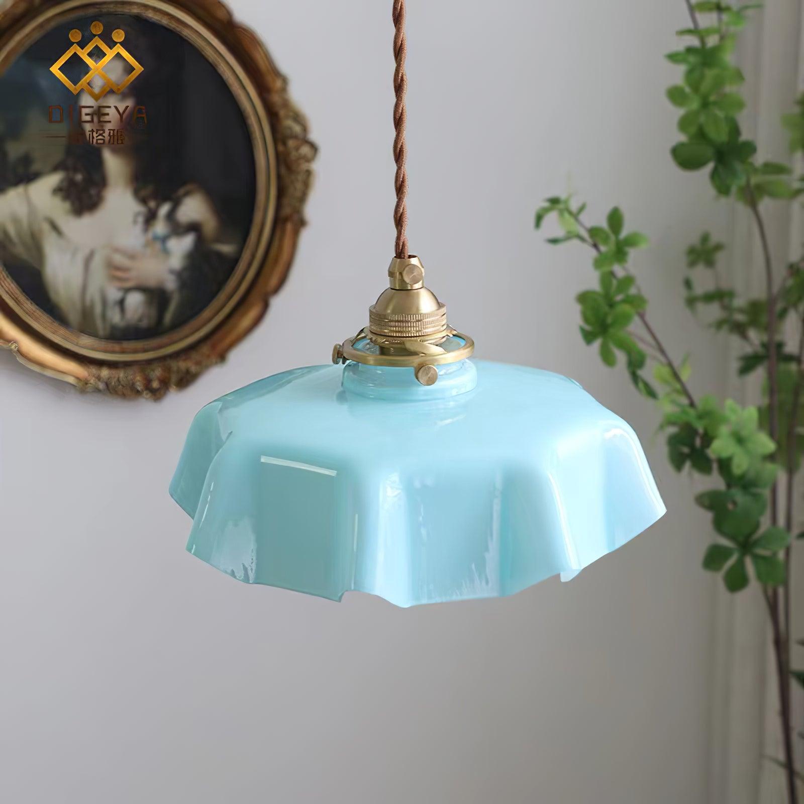 Aria Farmhouse Ruffled Pendant Light