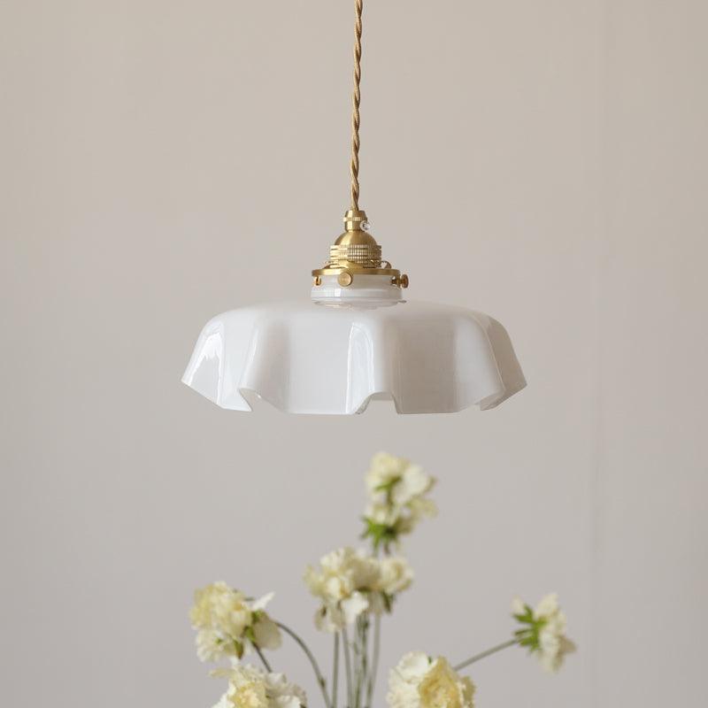 Aria Farmhouse Ruffled Pendant Light