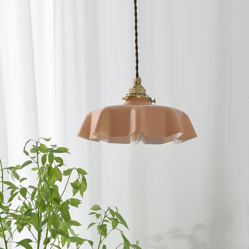 Aria Farmhouse Ruffled Pendant Light