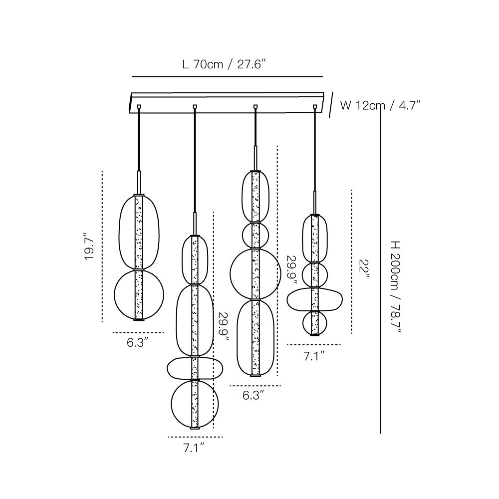 Cunorara Premium Art Stained Glass Chandelier - Letslighting