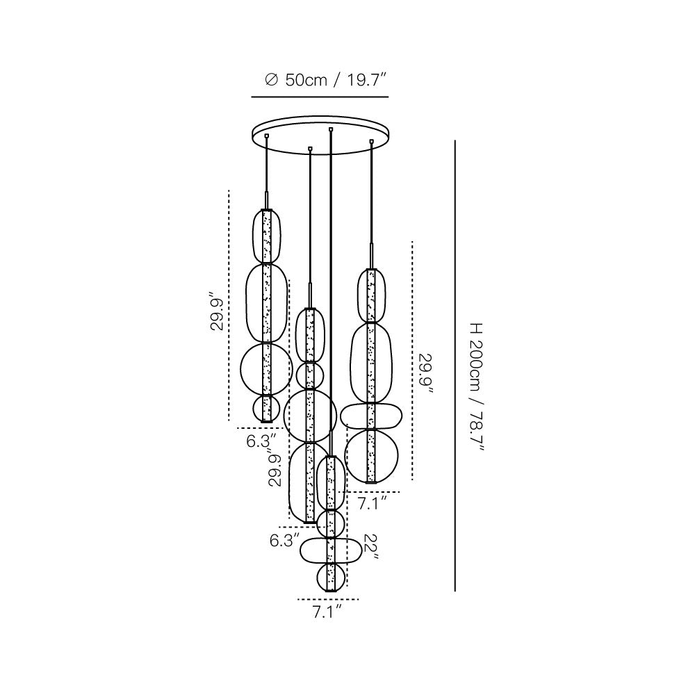 Cunorara Premium Art Stained Glass Chandelier - Letslighting