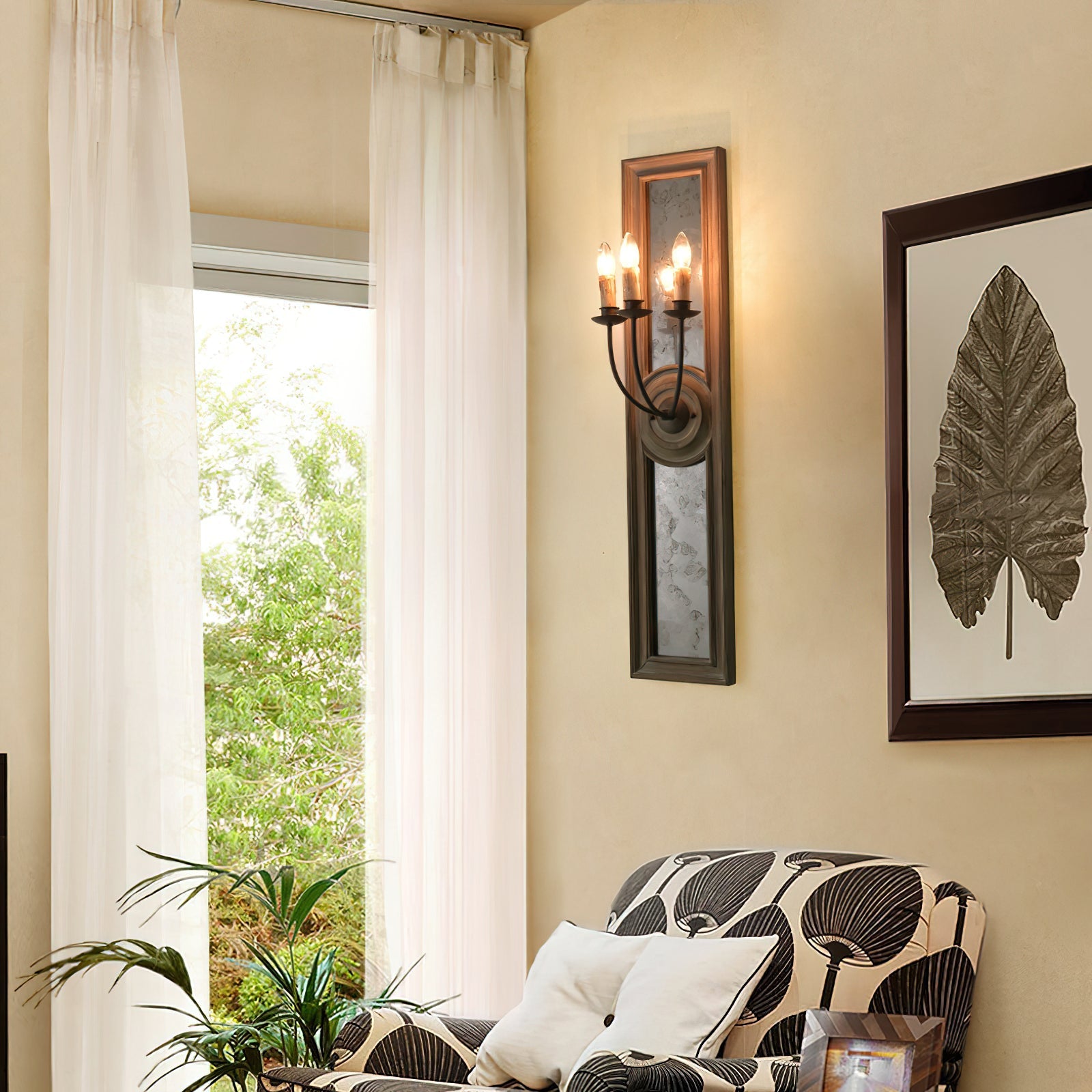 Phasis 3-Light Mirrored Elegance Vintage Sconce Wall Lamp - Letslighting