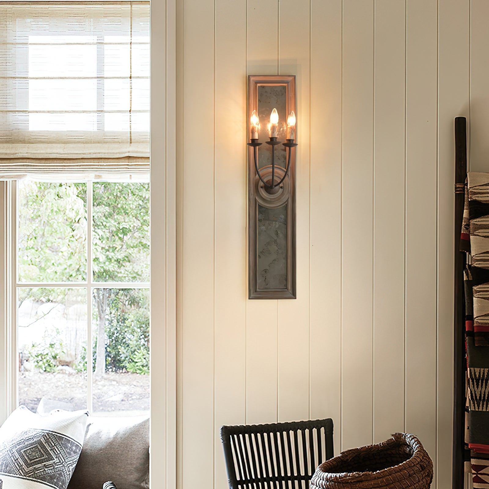Phasis 3-Light Mirrored Elegance Vintage Sconce Wall Lamp - Letslighting