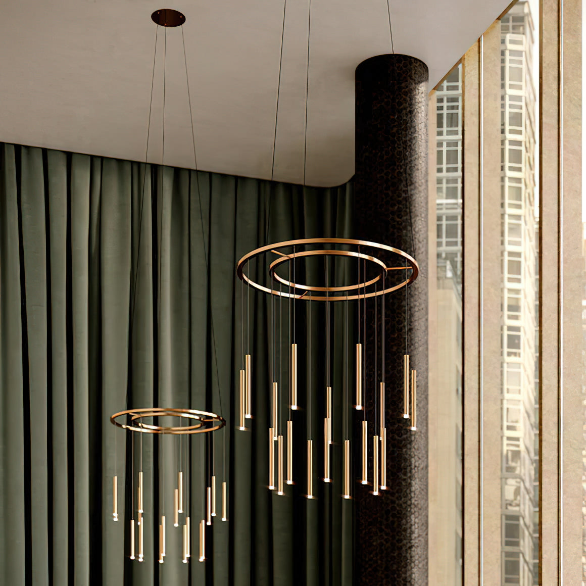 Quint Modern Minimalist Brass Acrylic Chandelier - Letslighting