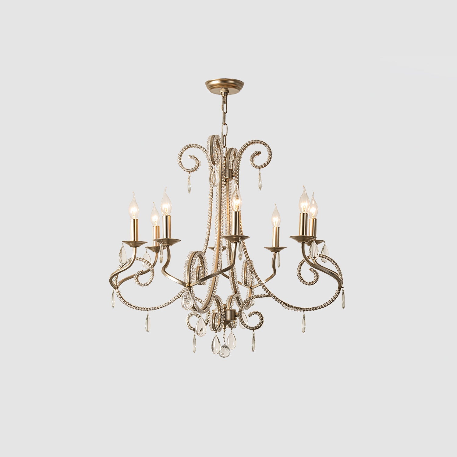 Elysara Crystal Candle Chandelier - Letslighting
