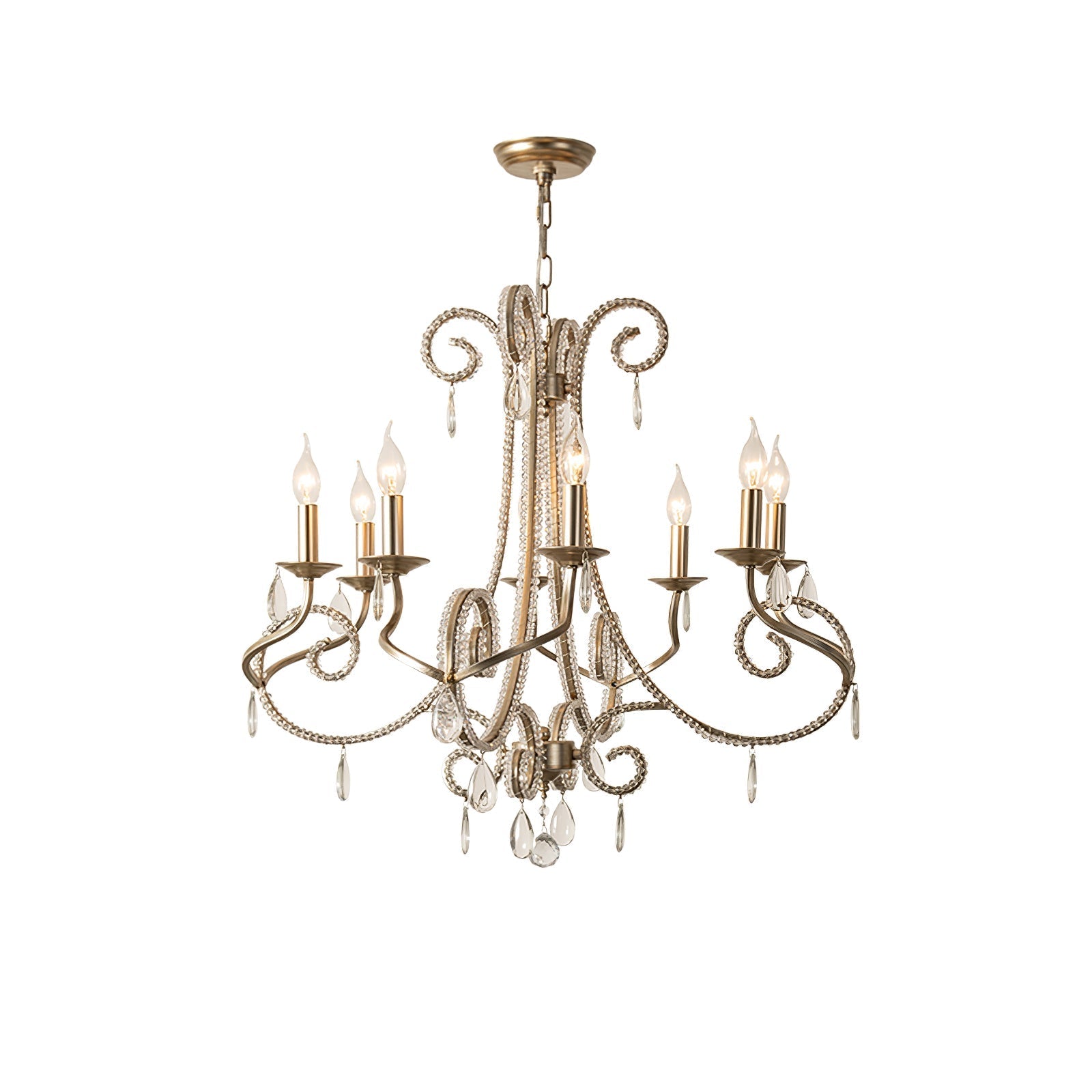 Elysara Crystal Candle Chandelier - Letslighting