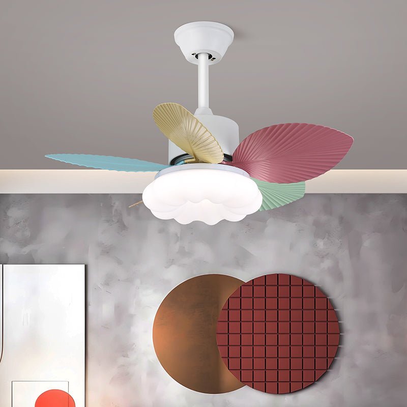 Liora Colorful Glass Ceiling Fan Light - Letslighting