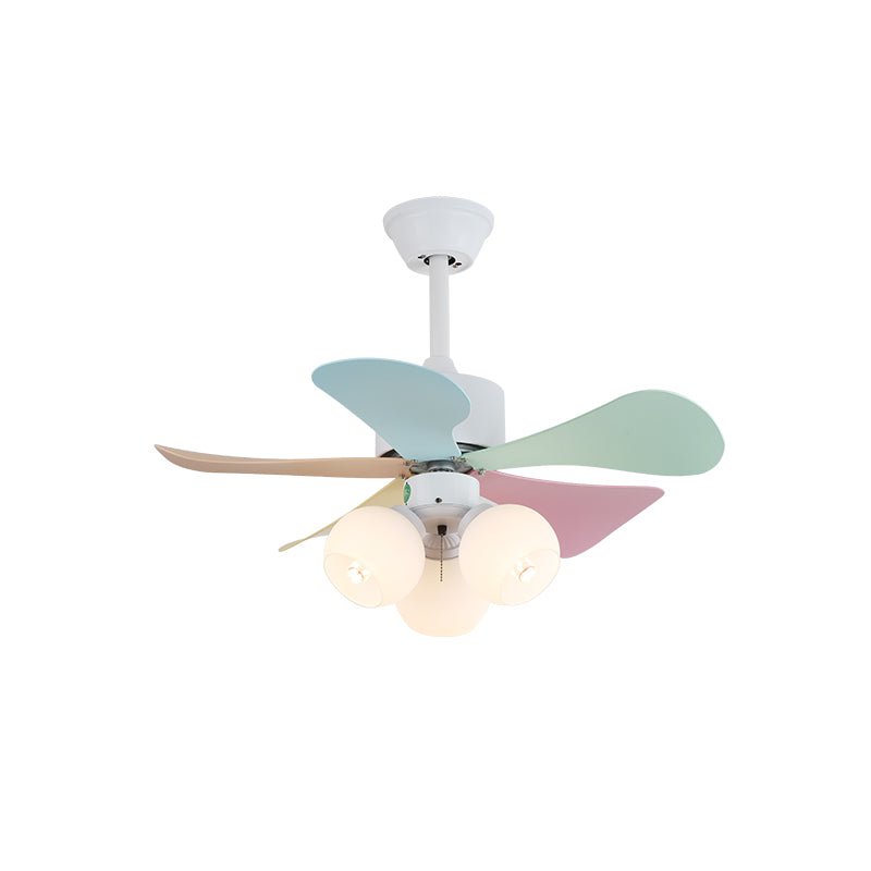 Liora Colorful Glass Ceiling Fan Light - Letslighting
