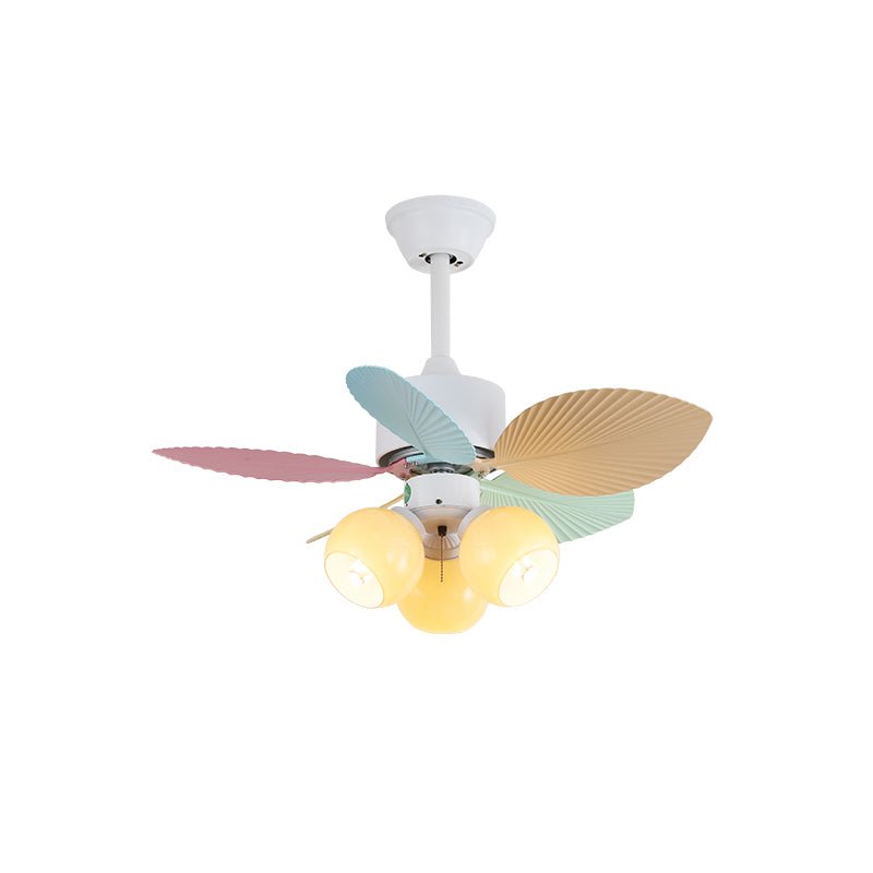 Liora Colorful Glass Ceiling Fan Light - Letslighting