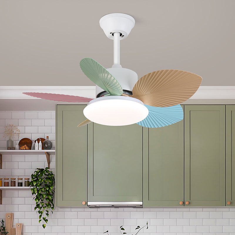 Liora Colorful Glass Ceiling Fan Light - Letslighting