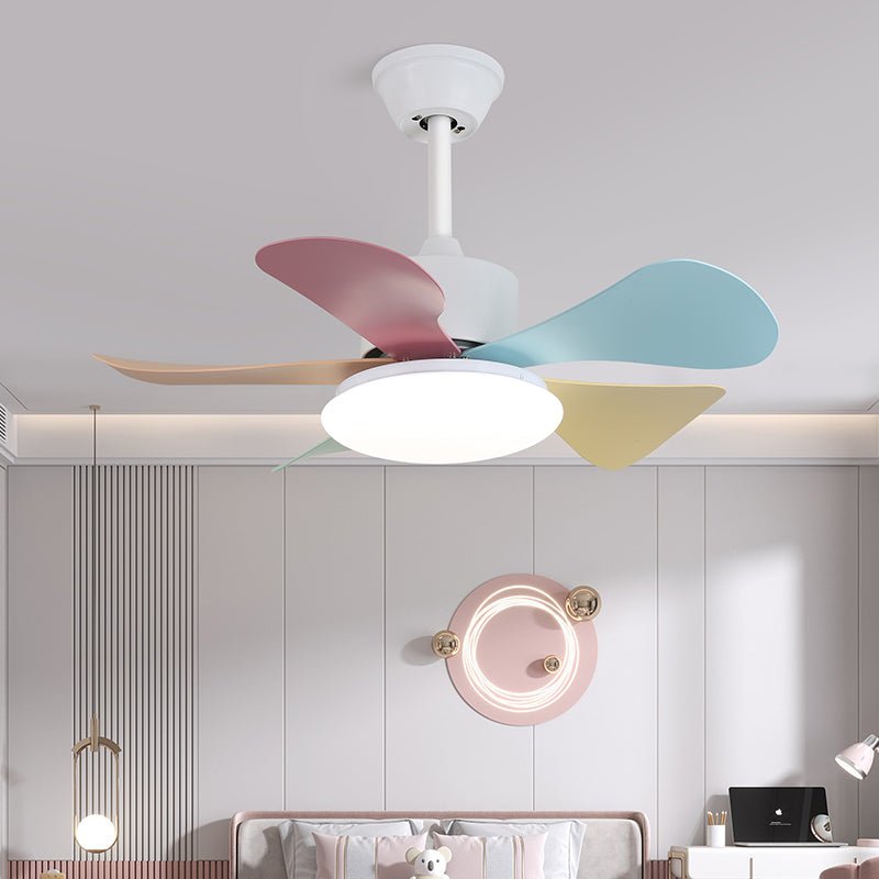 Liora Colorful Glass Ceiling Fan Light - Letslighting