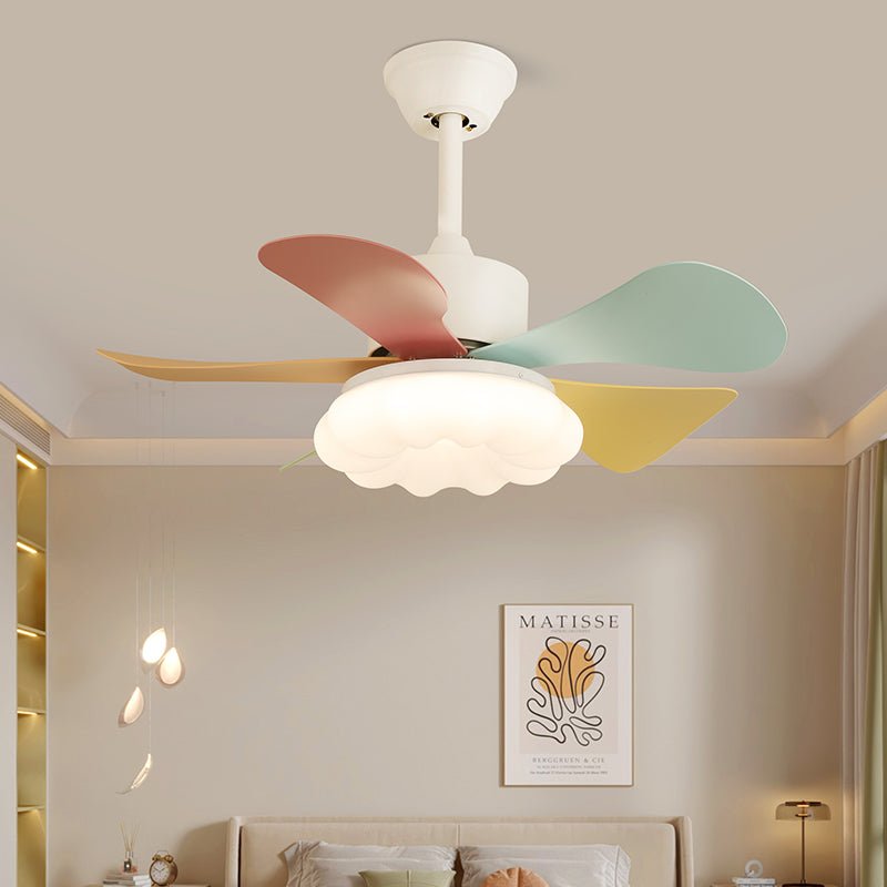 Liora Colorful Glass Ceiling Fan Light - Letslighting