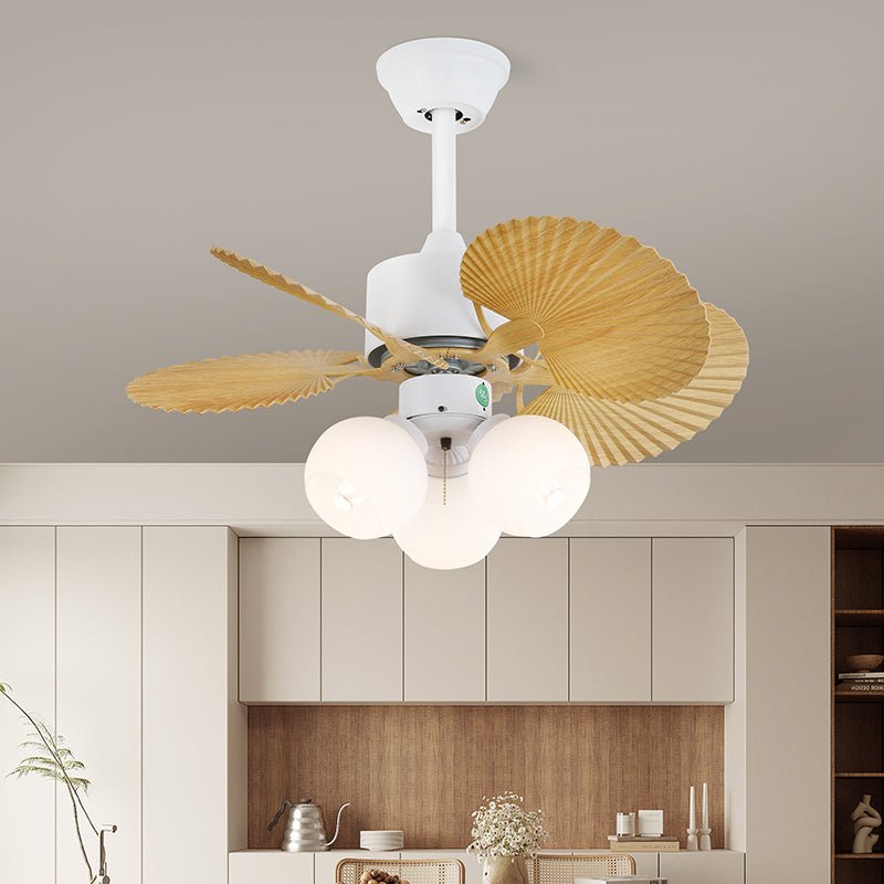 Liora Colorful Glass Ceiling Fan Light - Letslighting