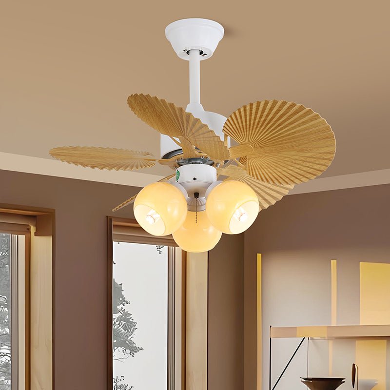 Liora Colorful Glass Ceiling Fan Light - Letslighting