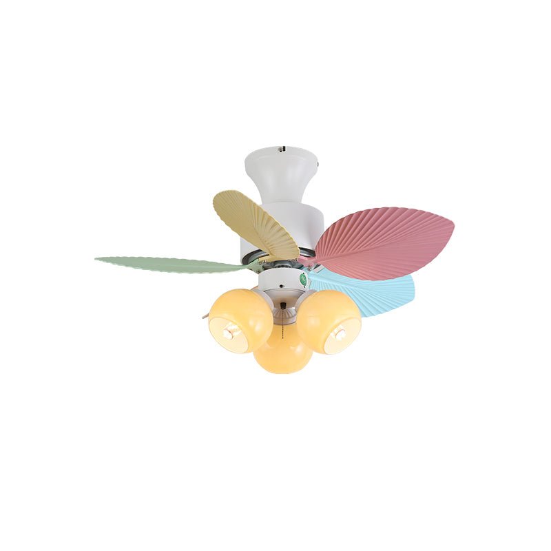 Liora Colorful Glass Ceiling Fan Light - Letslighting