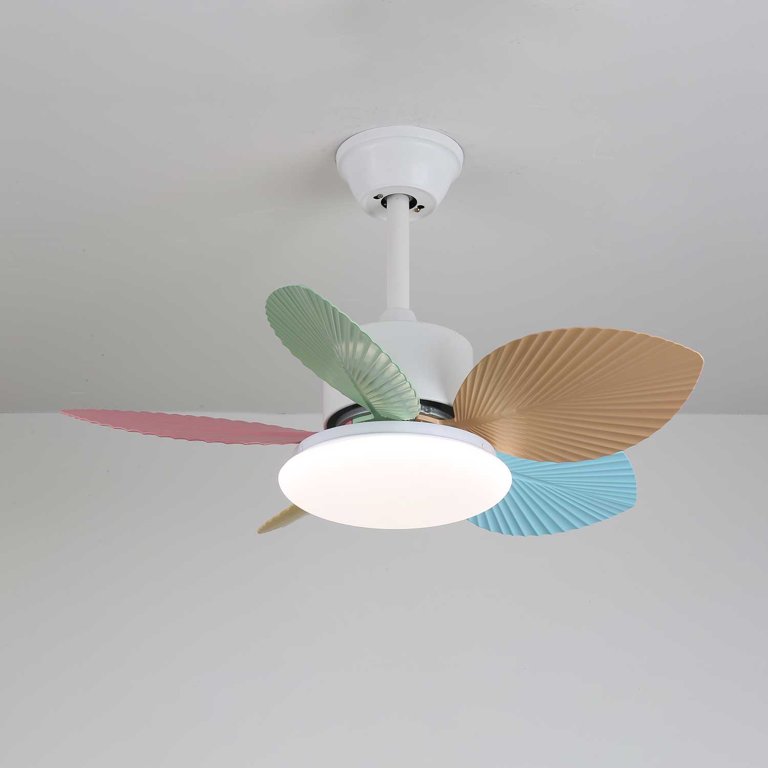 Liora Colorful Glass Ceiling Fan Light - Letslighting