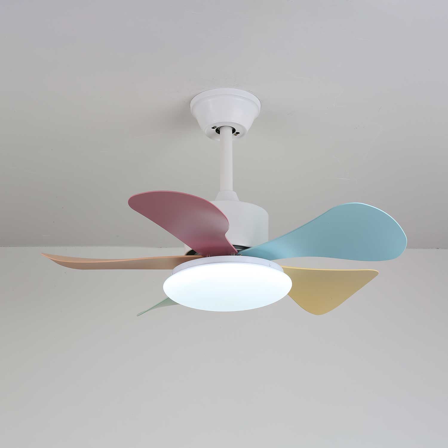 Liora Colorful Glass Ceiling Fan Light - Letslighting