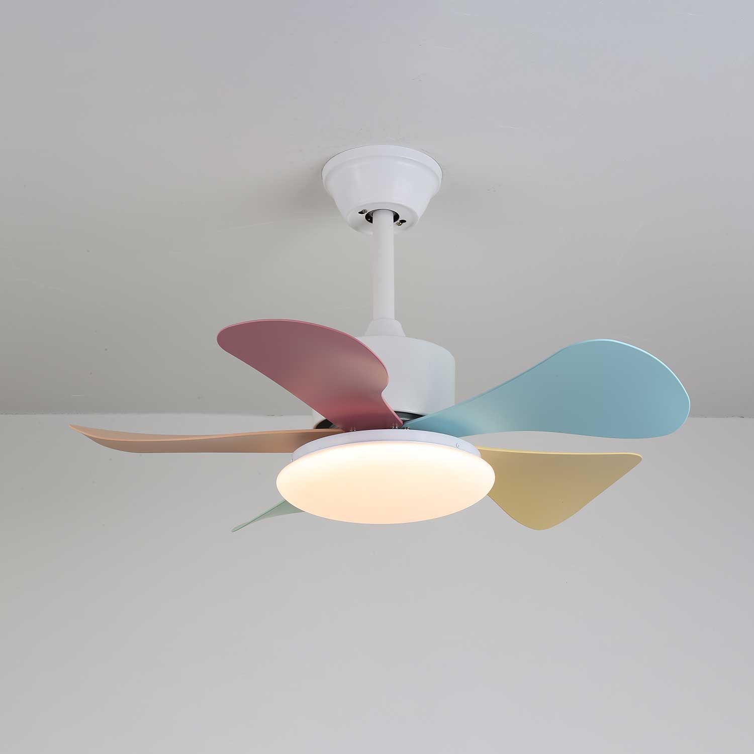 Liora Colorful Glass Ceiling Fan Light - Letslighting