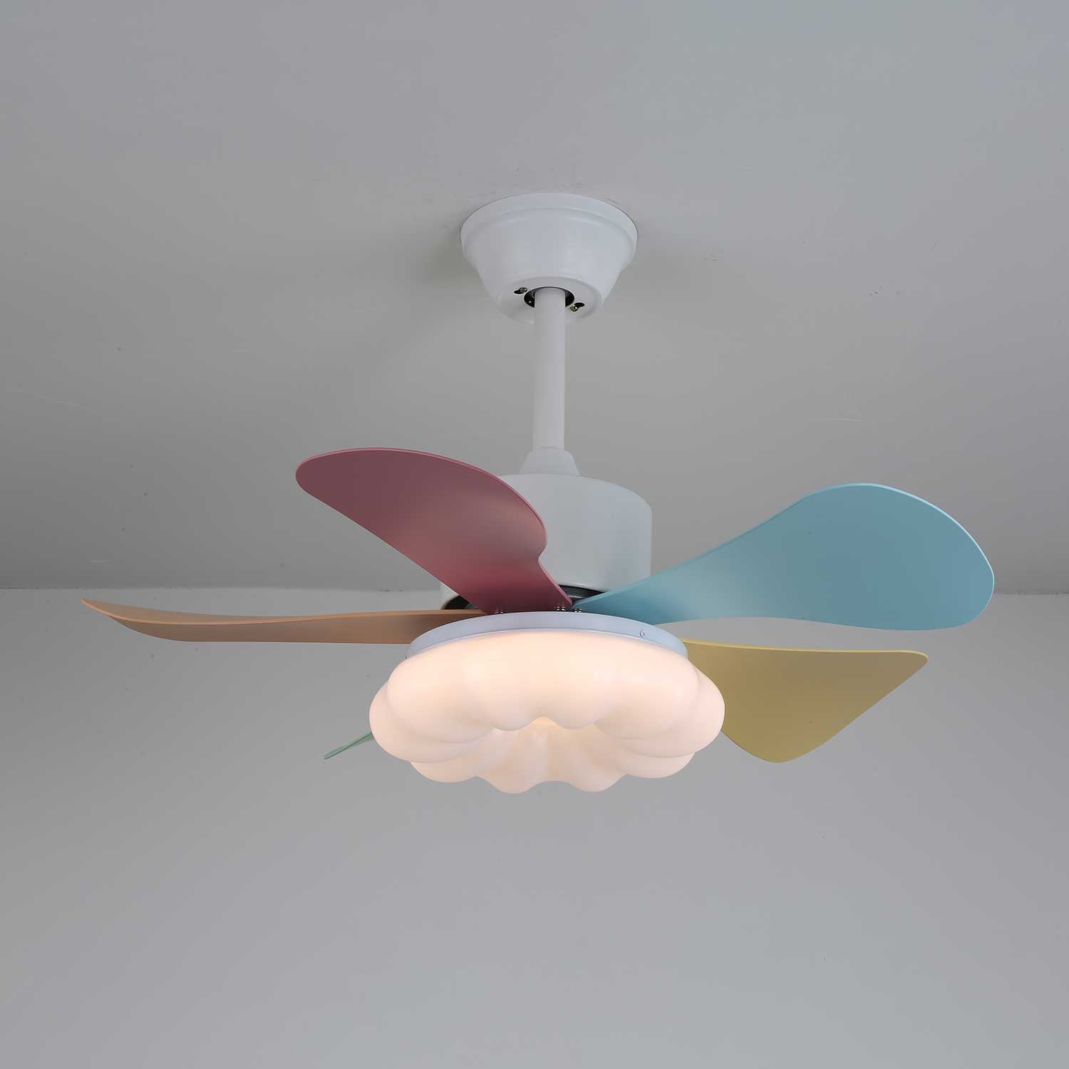Liora Colorful Glass Ceiling Fan Light - Letslighting