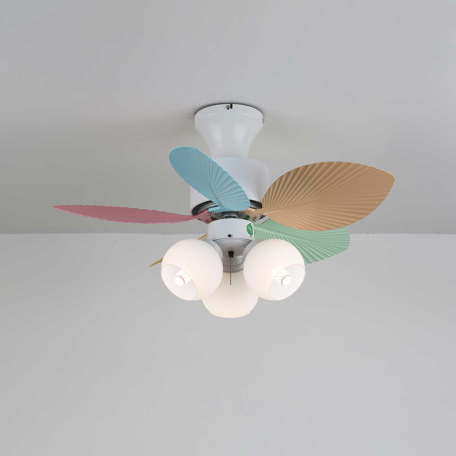 Liora Colorful Glass Ceiling Fan Light - Letslighting
