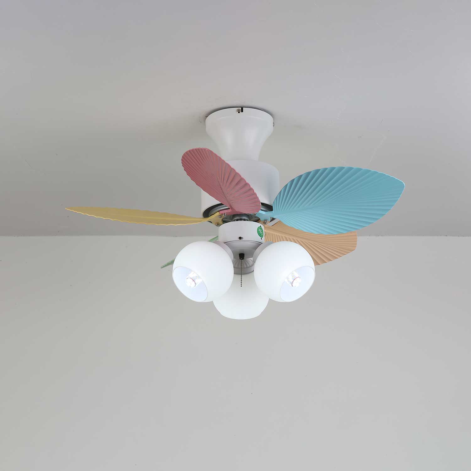 Liora Colorful Glass Ceiling Fan Light - Letslighting